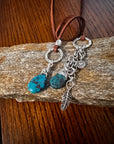 Turquoise and sterling Lariat