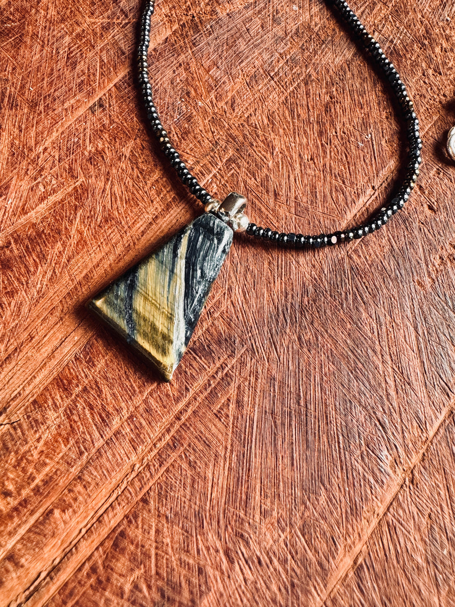 Hawk Eye Pendant Necklace