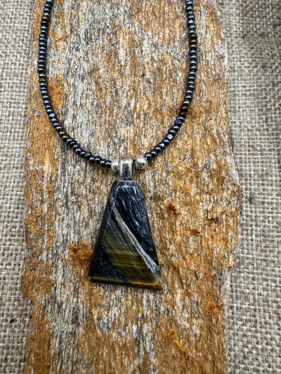 Hawk Eye Pendant Necklace