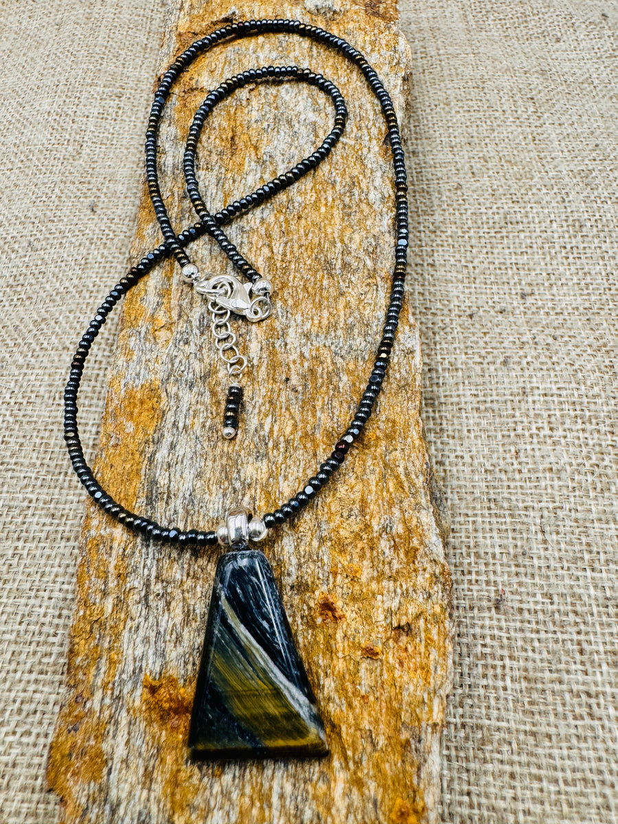 Hawk Eye Pendant Necklace