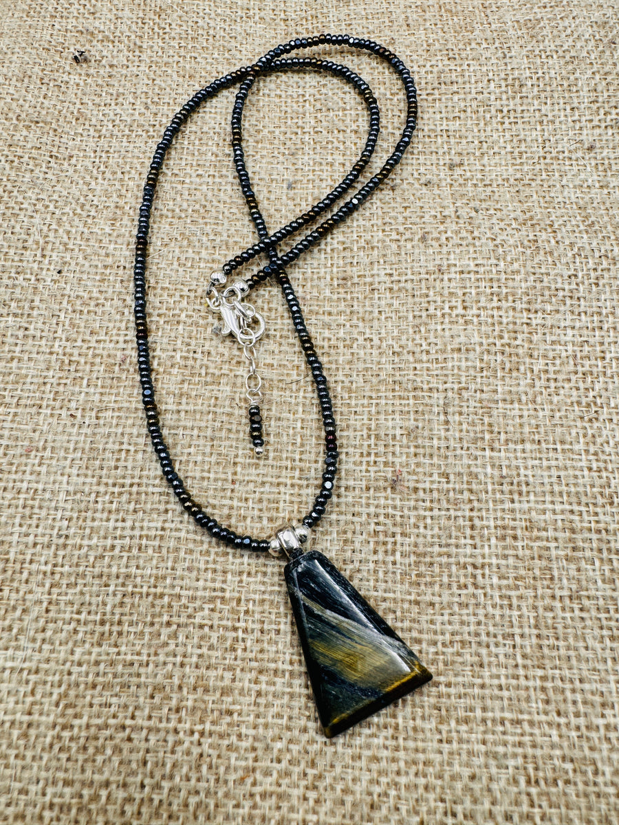 Hawk Eye Pendant Necklace