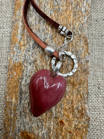 Gorgeous Mookaite Heart Necklace