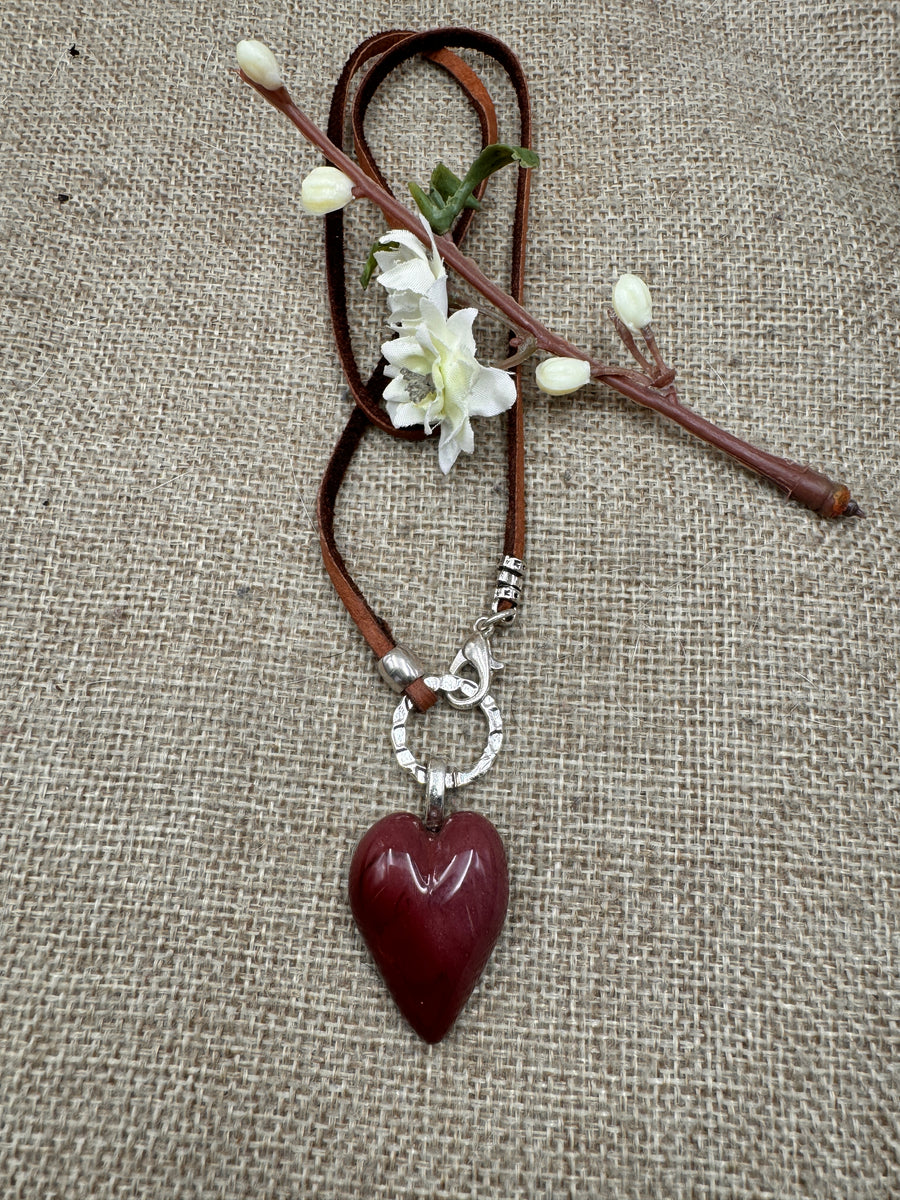 Gorgeous Mookaite Heart Necklace