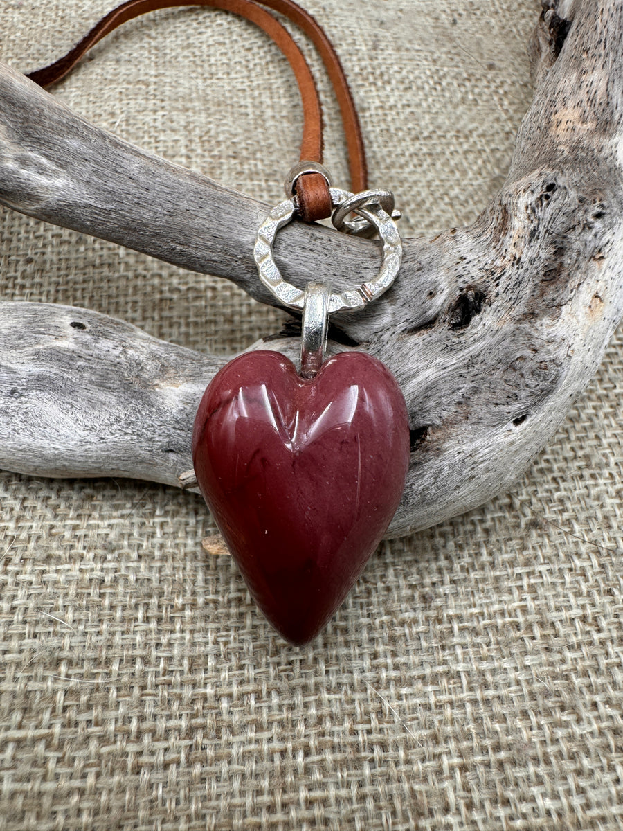 Gorgeous Mookaite Heart Necklace