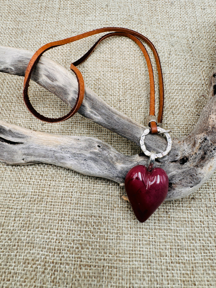 Gorgeous Mookaite Heart Necklace