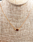 Silk and Bronze Dainty Necklace