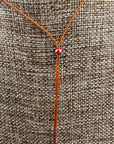 Silk and Bronze Dainty Necklace