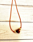 Silk and Bronze Dainty Necklace