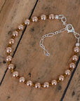 Light Copper Beads with Seed Spacers