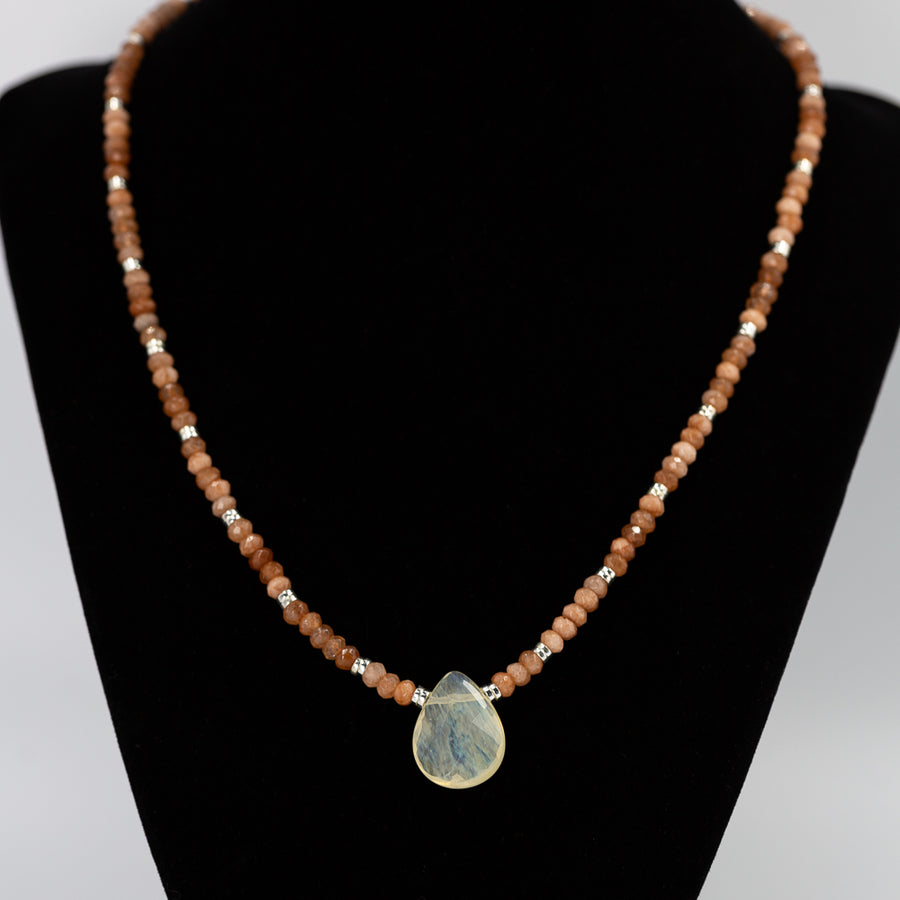 Moon and Sunstone Necklace