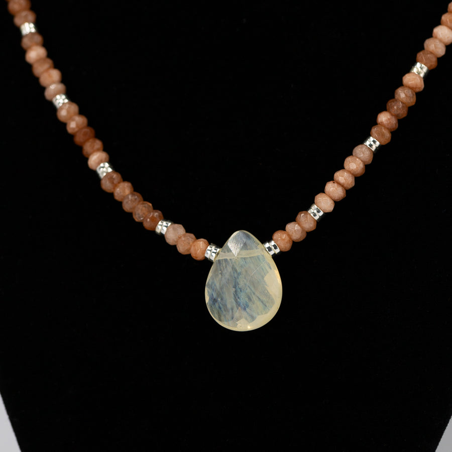 Moon and Sunstone Necklace