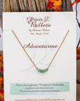 Adventurine and Silk Necklace