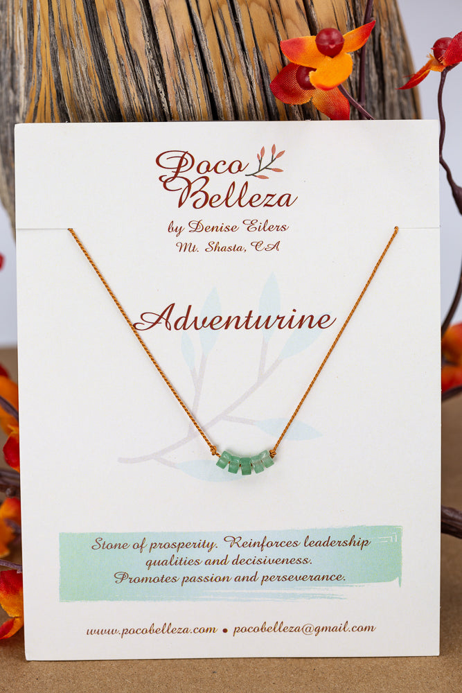 Adventurine and Silk Necklace