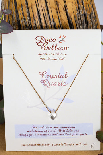 Crystal Quartz and Silk Necklace